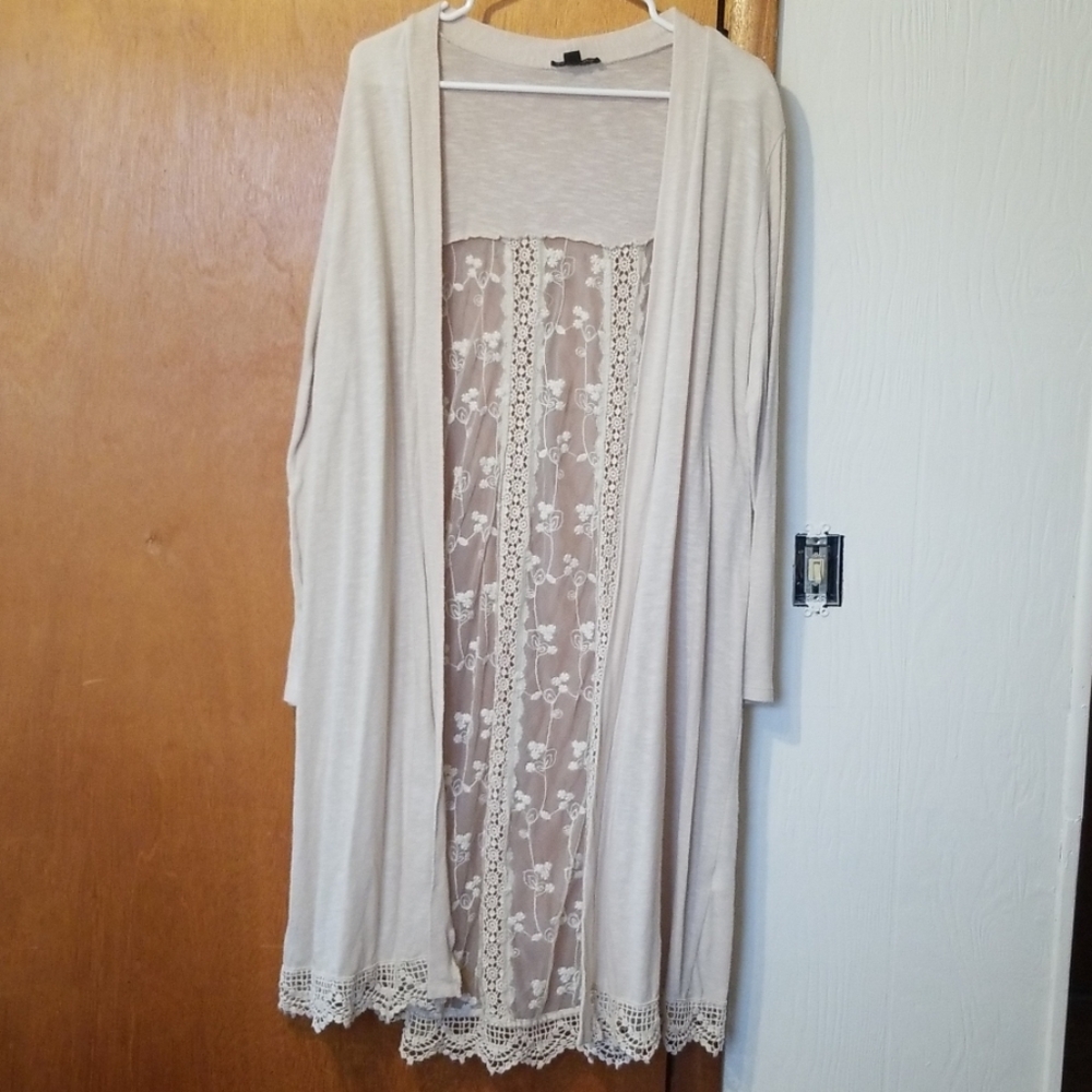 Tan cardigan